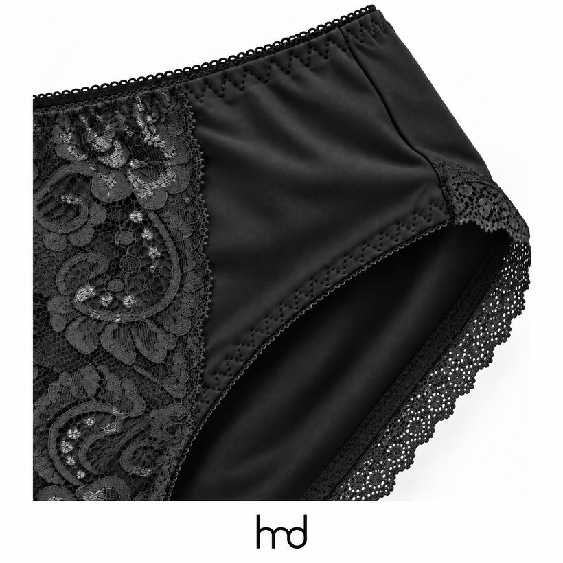 Cận cảnh viền ống ren màu đen